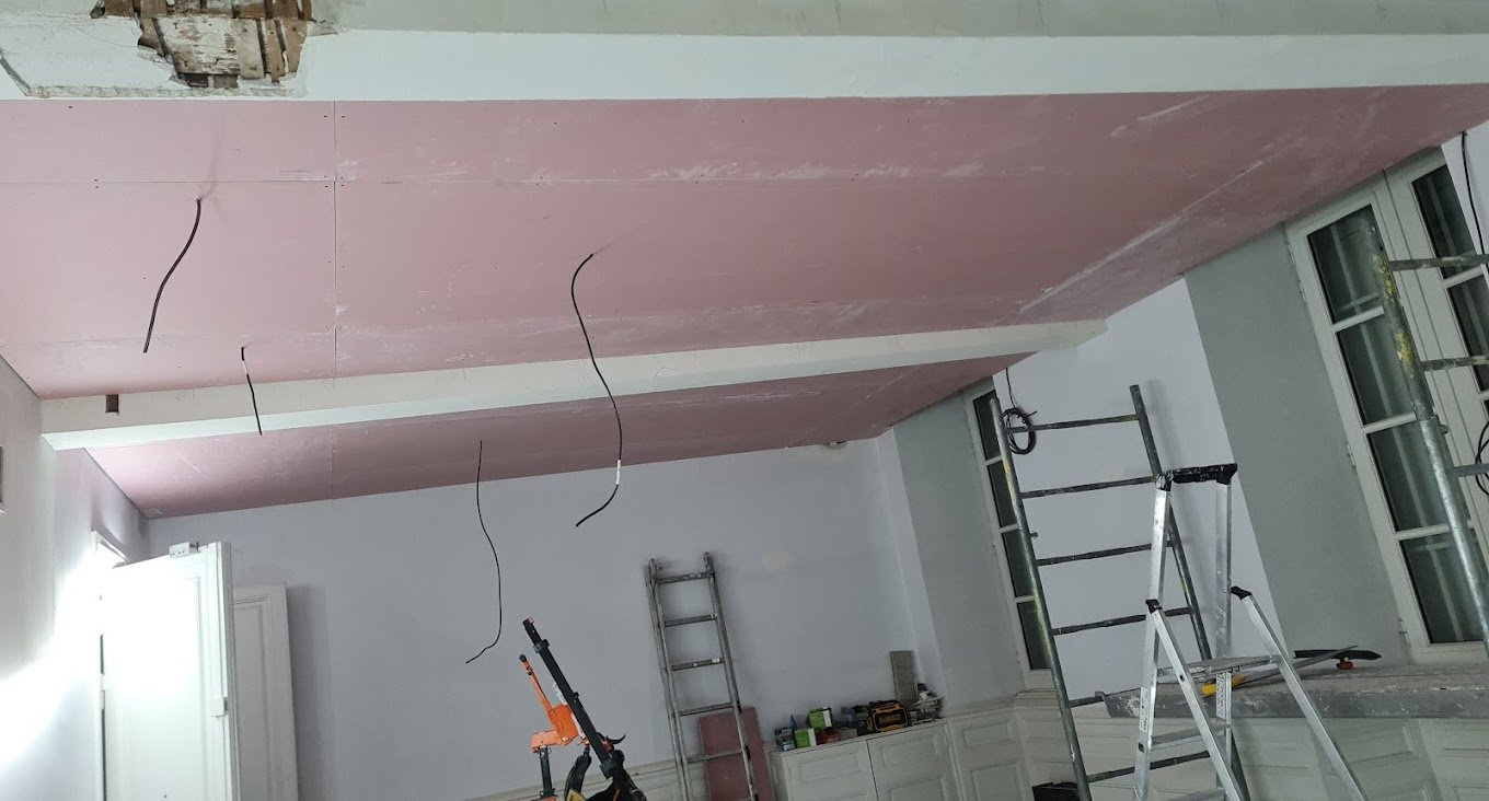 Jointures placo - chantier Aude